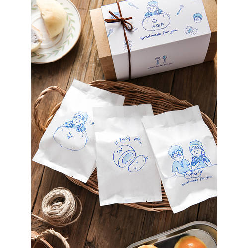 요즘핫템 셀럽 공백 조직 얼음 빵 기계 포장 50 패키지 식빵 포장 봉투 스티커 팥 전용 파우치 베이킹