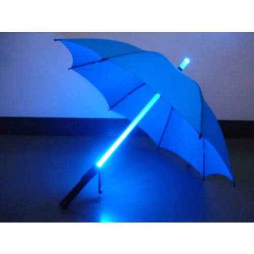 독창적인 아이디어 상품 신상 신형 신모델 LED 광선검 어덜트 어른용 투명 우산 안전등 보안등 라이트 우산 길이 핸들 개성있는 양산 선물용 우산 손전등 후레쉬