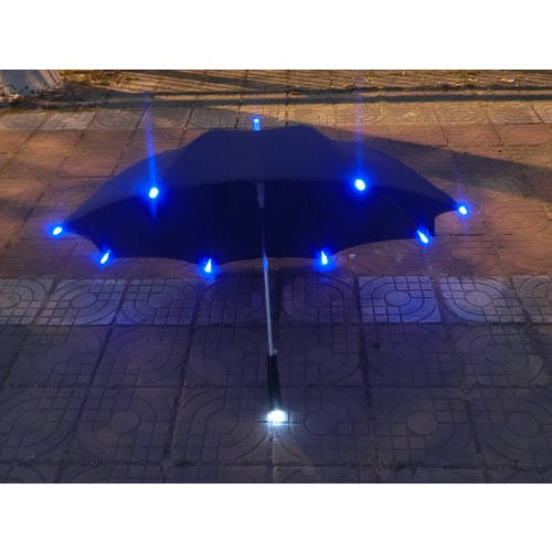 신상 신형 신모델 자동 LED 비드 테일 led 개성있는 발광우산 독창적인 아이디어 상품 우산 길이 핸들 선물용 투명한 비 우산