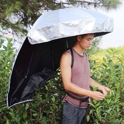 。 해방 듀얼 핸드 우산 Masawa 업그레이드 구부리 다 맬 수 있는 식 양산 파라솔 차 따기 우산 자외선 차단제 뒤 우산 낚시 우산
