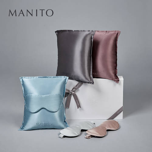 MANITO/ MANITO Classic 실크 여행용 패키지 누에실 멀버리 실크 안대 눈가리개 쿠션 선물용 발렌타인 데이 선물상자
