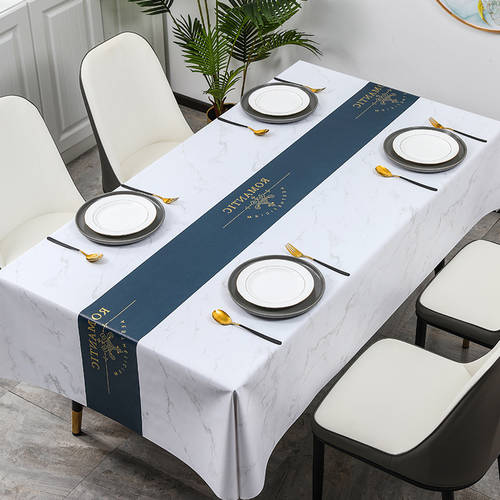 2022 NEW 프리미엄 감각 식탁보 테이블 보 방수 방유가공 기름방지 세척 필요없는 ins 식사 식탁보 테이블 보 직사각형 식탁보 테이블 보 PVC 테이블 매트 티테이블