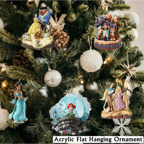 Christmas Pendant Xmas Tree Decoration Princess Flat Cartoo