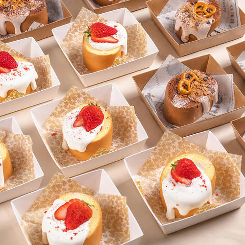 롤 케이크 포장박스 베이킹 투명한 케이크 케이스 샌드위치 롤 스펀지 케이크 디저트 디저트 포장 박스