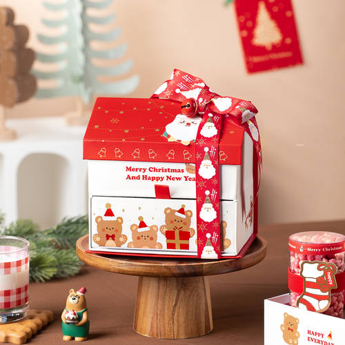 독창적인 아이디어 상품 생일 집 베이킹 쿠키 QUQI 케이크 마른 눈송이 바삭 바삭한 캔디 과일 같은 제품 포장 상자 선물 빈 상자 상자 선물 소지품 블라인드 박스