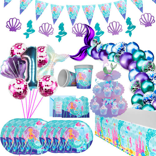 Little Mermaid Party Supplies Ocean Mermaid Birthday Party F