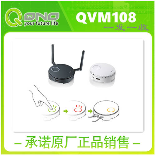 치노 Qno QVM108 회의 보물 스위치 HDMI 리시버 / 보내다 장치 플러그앤플레이 필요없음 소프트웨어