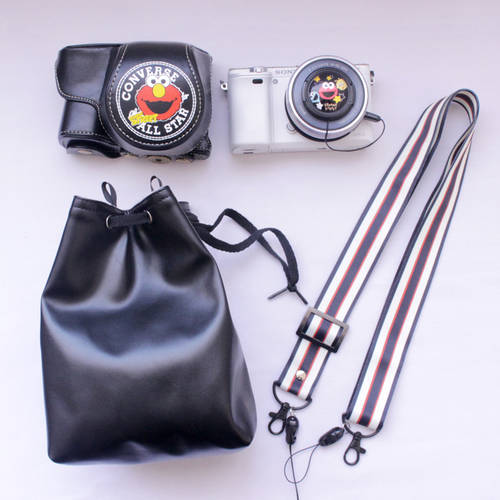 카메라 파우치 휴대용 간편한 수납가방 가죽케이스 카메라가방 숄더백 휴대용 렌즈 헤드 SLR 드로우스트링 통