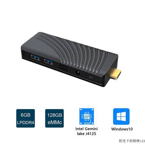 T6 Pro Intel J4125 PC Stick 6G 128G Mini PC TV Stick Win10