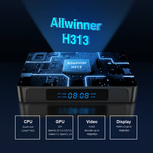 X96Q pro 모든 치 AllwinnerH313 Android10tvbox wifi 무선네트워크 PLAYER