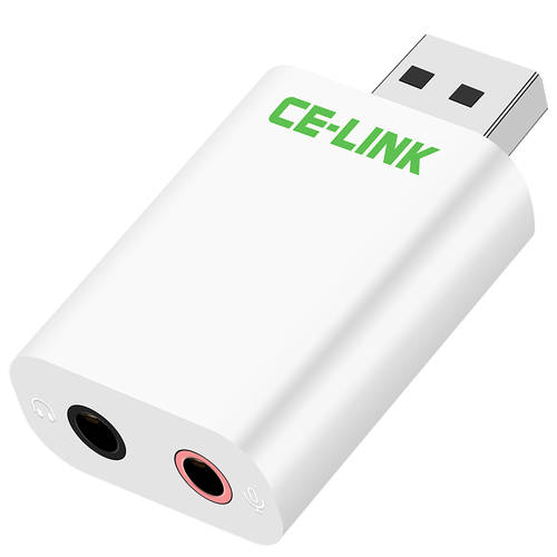 CE-LINK USB TO 이어폰 마이크 사운드카드 USB TO 헤드셋 3.5 포트 어댑터 잭 스피커 케이블