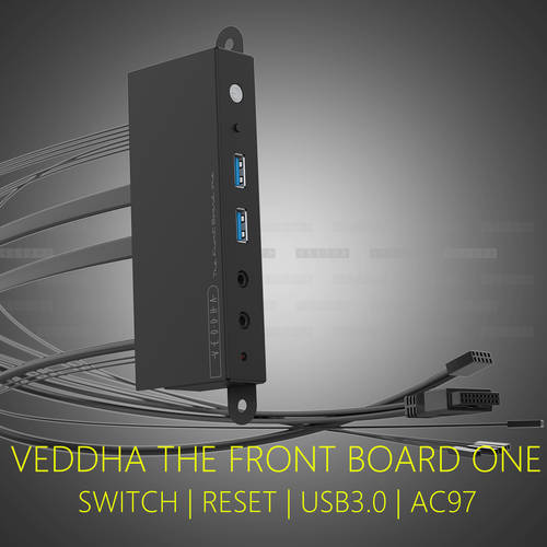VEDDHA 섀시 전면 모듈 ， 지원 듀얼 USB3.0 포트 / 스위치 / 재부팅 /AC97 포트