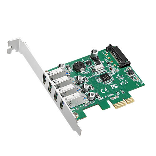 PCIE TO USB3.0 확장카드 데스크탑 NEC 칩 PCI-E 확장카드 4 포트 USB3.0 어댑터