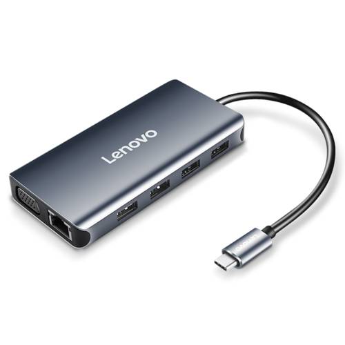 레노버 Type-c 도킹스테이션 HDMI VGA USB 네트워크포트 PD 충전 4K HD 애플 안드로이드 젠더