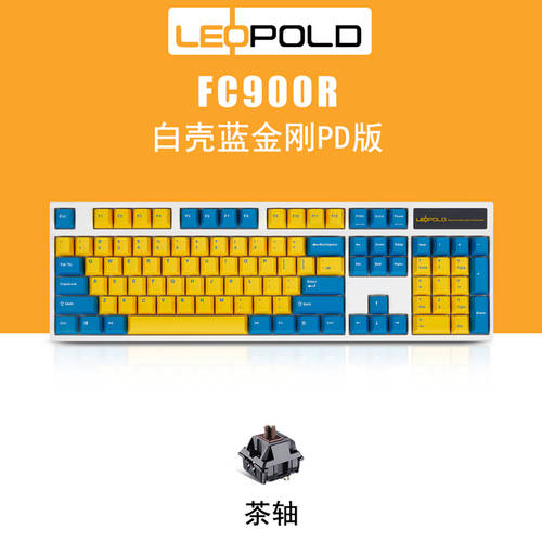 leopold LEOPOLD FC900R 기계식 키보드 104 키 염료승화 PS 버전 PD 화이트&그린 적축 그라파이트 골드