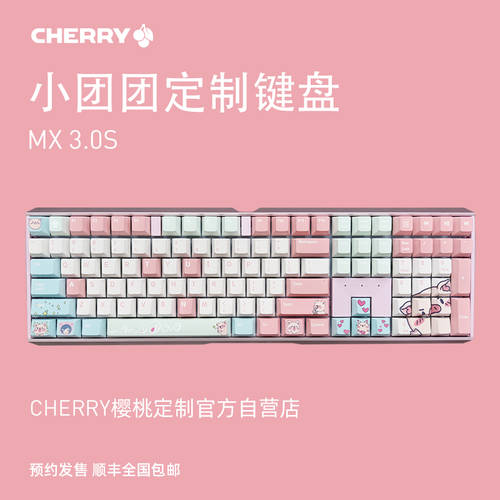 CHERRY 체리 MX3.0S RGB DOUYU 스트리머 일괄 XIAOTUANTUAN 주문제작 핑크색 유선 기계식 키보드
