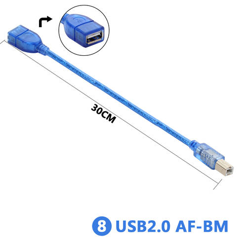 USB 인치 프린터 포트 수 어댑터 A 유형 쌍 B 타입 BM 수 어댑터 2.0 장비 젠더케이블 포트