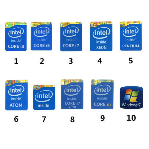 새제품 core i3 i5 i7 노트북 스티커 CPU 라벨 인텔코어 4 5 세대 Win8 10