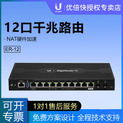 UBNT 기가비트 유선 공유기라우터 ER-12 12 포트 캐리어 이더넷 NAT 하드웨어 가속