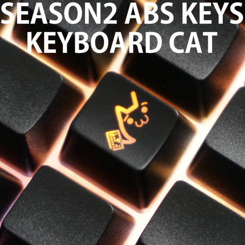 【KP】ABS 기계식 키보드 개성있는 투명 키캡 F 지역 esc R4 사이즈 키보드 고양이 keyboardcat