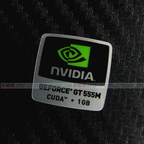 정품 NVIDIA 엔비디아 로고 LOGO 부착 GEFORCE GT555 노트북 데스크탑 컴퓨터 스티커