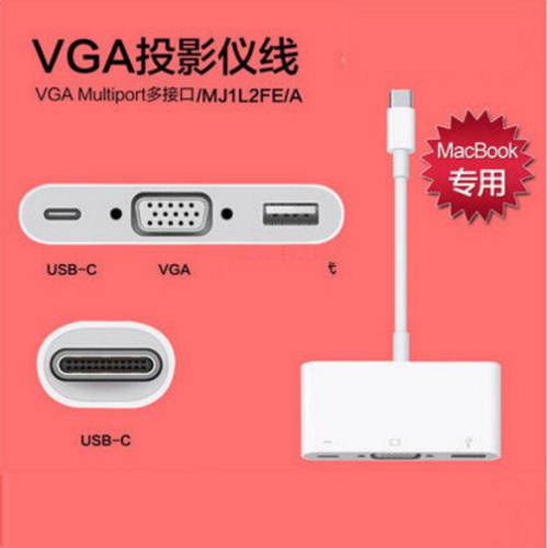 Mac 호환 맥북 PC Type-C 어댑터 USB 포트 미러링 젠더 VGA 프로젝터 hdmi HD TV 영상 macbook 연결케이블 air 화면 전송 pro 모니터