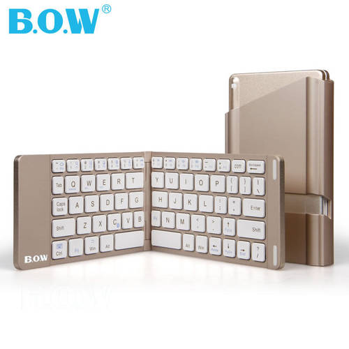 BOW BOW 접이식 블루투스 키보드 무선 태블릿 ipad 컴퓨터 전화 미니 휴대용 사무용 범용