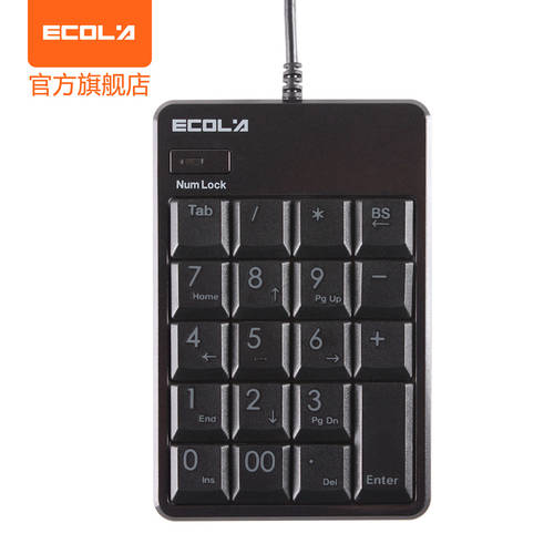 이켈 라이 /ECOLA 숫자 키패드 휴대용 USB 외부연결 재무 사무용 메모 컴퓨터 키보드 드라이버 설치 필요없음