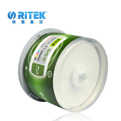 RITEK Ritek CD BD-R 12 속도 25G 블루레이 고출력 속도 프린트 50 개 배럴 CD굽기