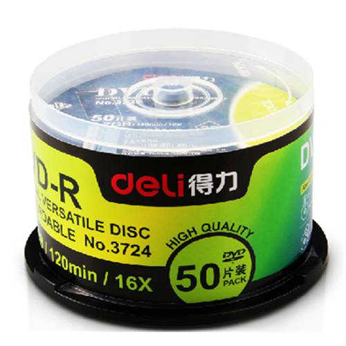 DELI 3724 CD굽기 DVD-R CD굽기 16X/4.7GB 공시디 공CD DELI DVD CD