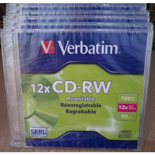 버바팀 Verbatim 12X 싱글 CD-RW 공백 재기록 가능 CD굽기 cd CD가 비어 있습니다. cd CD CD굽기