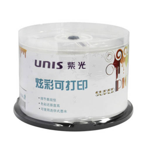 UNIS 인쇄 가능 DVD CD굽기 16X DVD-R 4.7G 공시디 공CD CD 50 개 배럴