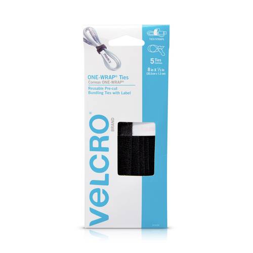 VELCRO Brand 벨크로 브랜드 수입 벨크로 찍찍이 홀더 스트랩 케이블 정리 밴드 케이블 정리 홀더 블랙 표준으로 기호