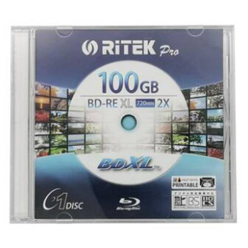 RITEK CD 정품 BD-RE XL100G 닦고 쓸 수 있는 공백 CD 모놀로식 박스 포장 블루레이 디스크 굽기