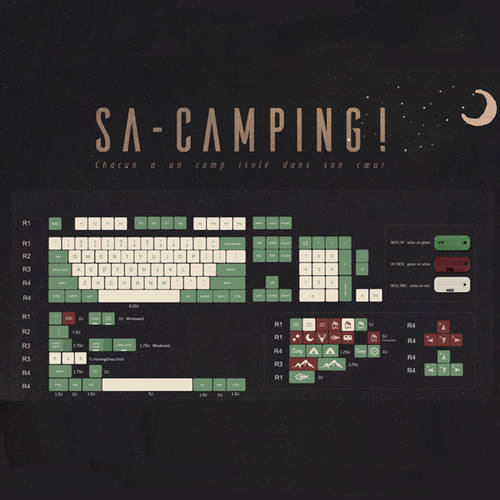 【JACK 키보드 키캡 커스터마이징 】SP SA 기계식 키보드 키캡 캠핑 camping（ 매진 ）