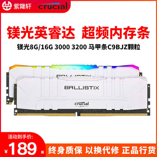플래시 라이트 크루셜 DDR4 8G 2666 3200 3600 메모리 램 16G 백금 C9BJZ 오버 클럭 램