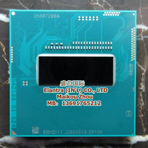 신제품 I7-4900MQ CPU SR15K 2.8-3.8G/8M 공식버전 PGA 4세대 노트북