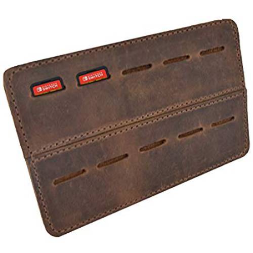 Leather Switch Game Card Holder/Traveler Case/Up to 10 Game