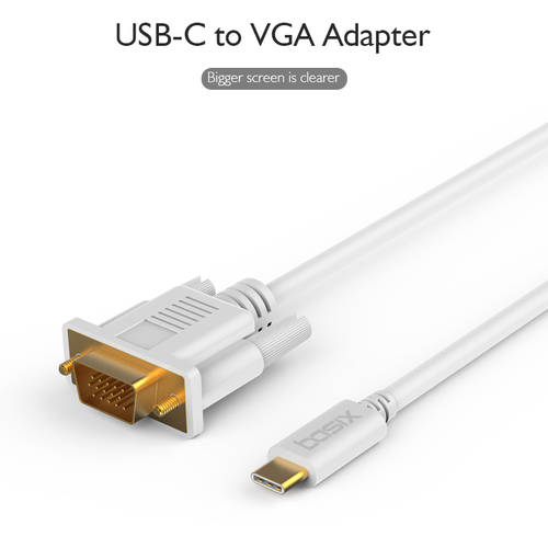 Type-C TO VGA (수) 젠더 애플 아이폰 호환 Mac 샤오미 메모 화웨이 Mate10 핸드폰 TV 화면 전송