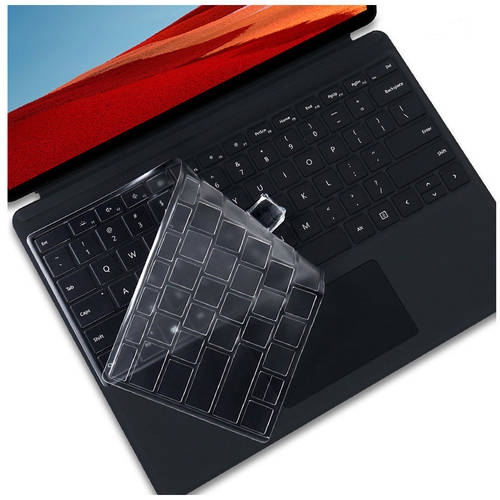 호환 마이크로소프트 Surface Pro X 노트북 키보드 보호 필름 키스킨 13 인치 초박형 안티 물 정전기 흡착 컴퓨터 방어 먼지 패드 그린 환경 보호 TPU 태블릿 PC 투명 키보드 보호필름 키스킨