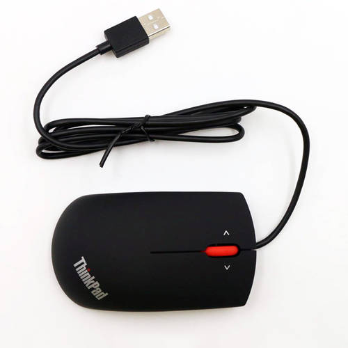 정품 Thinkpad 클래식 샤오 헤이 큰 빨간 점 노트북 데스크탑 컴퓨터 블루 라이트 매트 USB 있다 라인 마우스