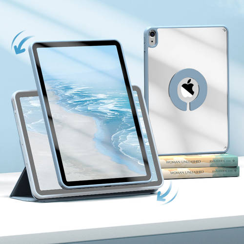2022 NEW 적용 가능 iPad 보호케이스 11/12.9/Air5/10.2 마그네틱 스플릿 회전 투명케이스