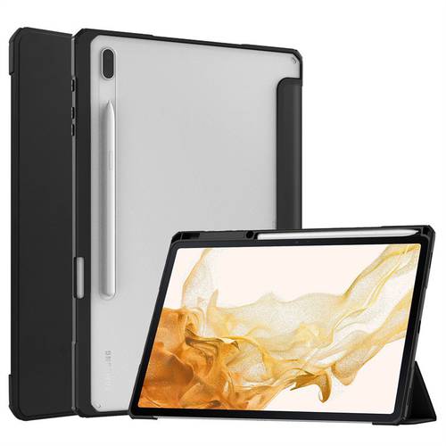삼성 호환 Tab S7+FE S8+ultra 비자 성 흡입 아크릴 투명 태블릿 PC 보호케이스 커버