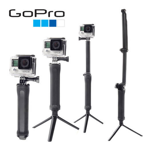 Gopro 3방향 조절 팔 Hero4/3+3-way 삼각대 라켓 3단접이식 작은 극 개미 액션카메라