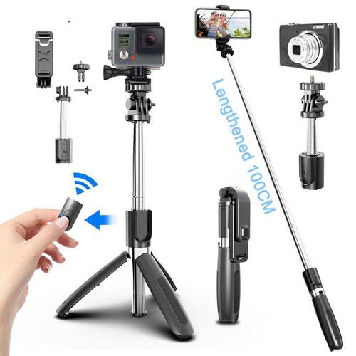 Universal Bluetooth wireless Selfie Stick Foldable Monopods