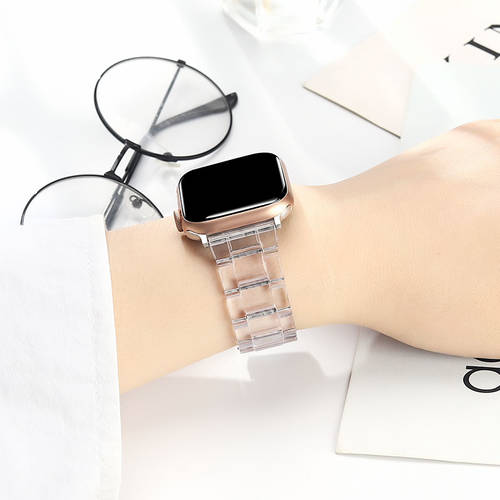 【 투명 익스플로러 】 애플워치 시계 스트랩 apple watch5/1/2/3/4 세대 신상 신모델 젤리 합성수지 손목스트랩 iwatch 남여공용 교체용 스트랩 독창적인 아이디어 상품 개성있는 시계 스트랩