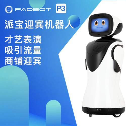 PADBOT 로봇 P3 스마트 손님맞이용 로봇 노래 댄스 로봇 스마트 음성 대화 쇼핑몰 상점용 무인 쇼핑가이드 XIAOBAO 파보 인공지능 로봇