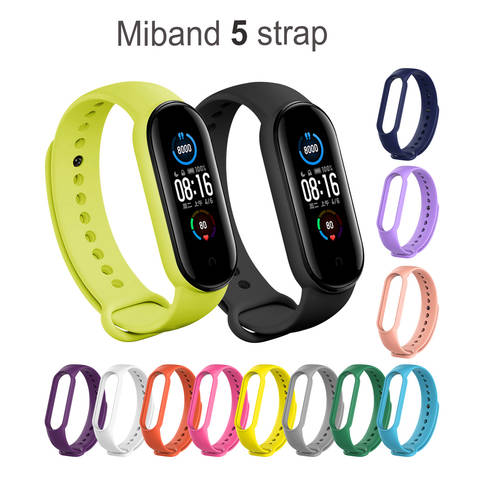 Miband 5 Strap for Xiaomi Mi Band 5 샤오미 미밴드 5 손목스트랩