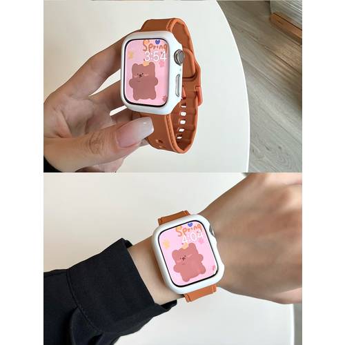 봄 여름 신상 스포츠 귀여운 왼나사 실리콘 애플워치 시계 스트랩 사용가능 iwatch7 데이턴 남성 여성용