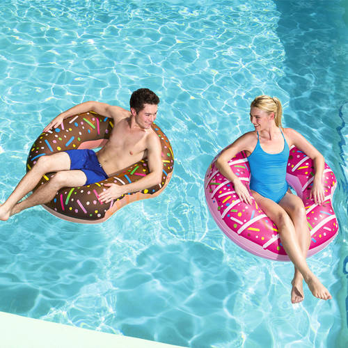어덜트 어른용 물놀이용 튜브 딸기 초콜릿 도넛 튜브형 수상 수중 착석가능 눕다 커플템 촬영 침대형 튜브 소파용 침대